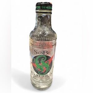 SoBe Energy Drink Empty Clear Glass Bottle